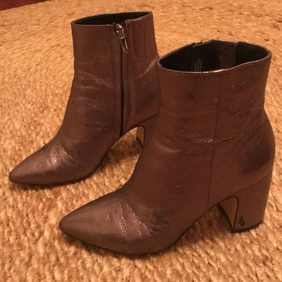 Sam Edelman Shine Subtle Silver Bootie - Picture 3 of 6